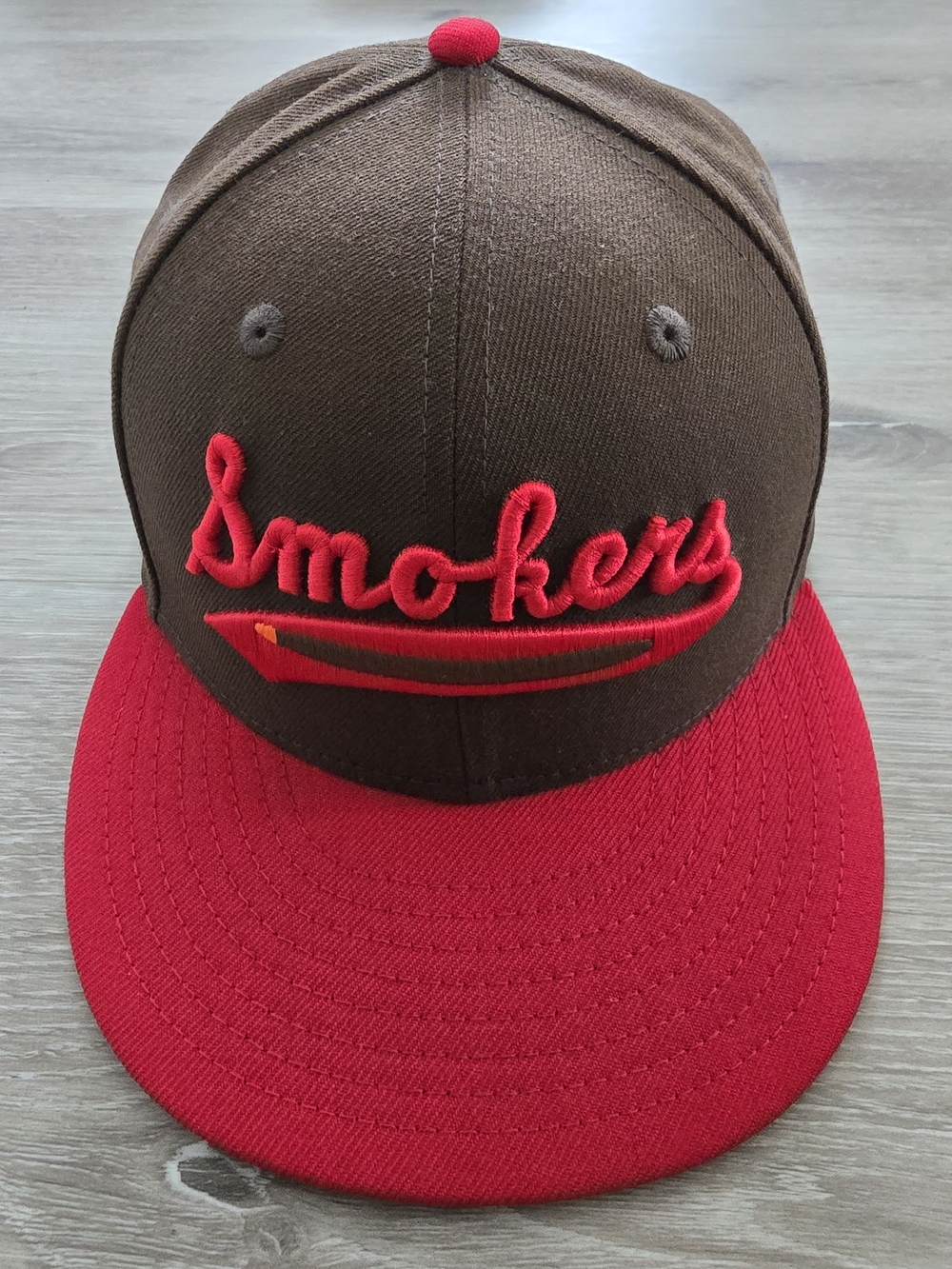 New Era Smokers Two-Tone Snapback Hat - Brown & Red